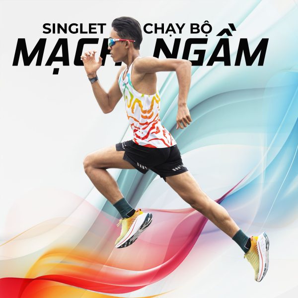 Áo Chạy Bộ Singlet Mạch Ngầm, Chất Vải Wolf Active Mỏng Nhẹ, Nhanh Khô, Co Giãn 4 Chiều, Thoải Mái Vận Động
