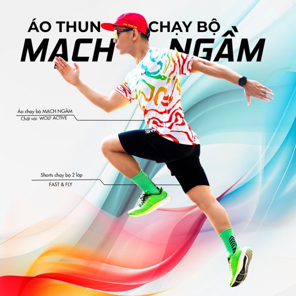 Áo Chạy Bộ Nam Mạch Ngầm, Chất Vải Wolf Active Nhẹ, Nhanh Khô, Thoáng Khí