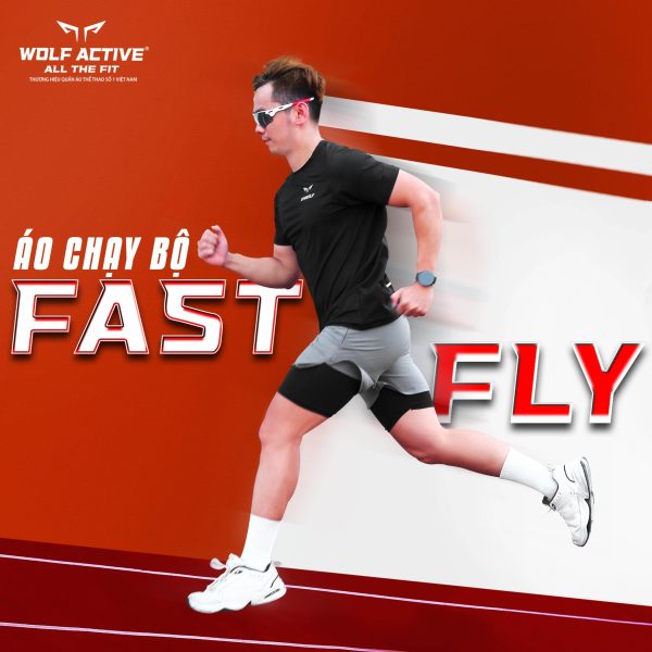 Áo Chạy Bộ Nam Fast & Fly , Áo Thể Thao Nam Basic, Chất Vải Wolf Pro, Co Giãn 4 Chiều, Bền Bỉ