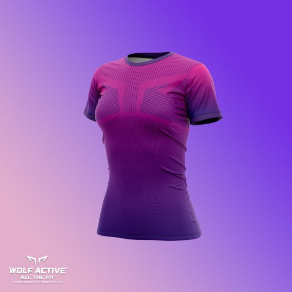 Áo Chạy Bộ Nữ Run Original, Áo Chạy Bộ Chất Vải Wolf Active, Quick Dry, Co Giãn 4 Chiều, Form Áo Tôn Dáng